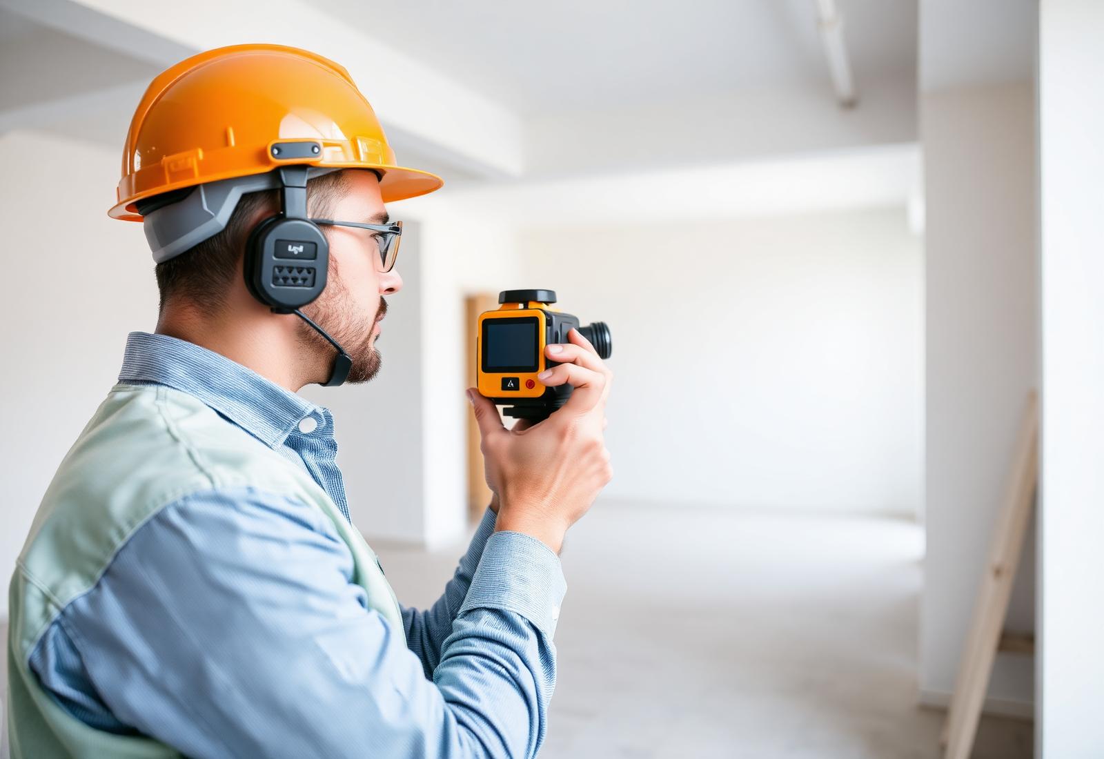 Engenheiro fazendo vistoria de entrega de apartamento
